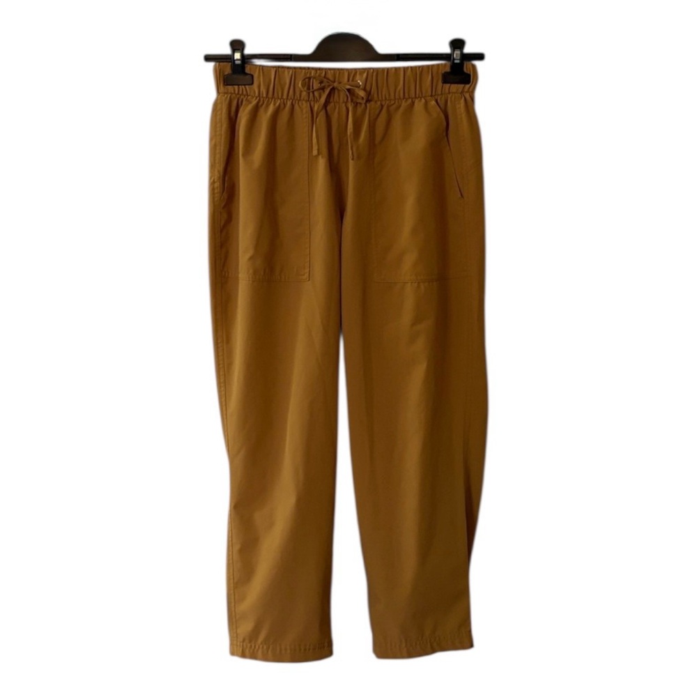 Old Navy Women's Cropped Drawstring Pants - Mustard Brown